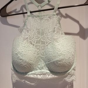 Victoria Secret High Neck Lace white